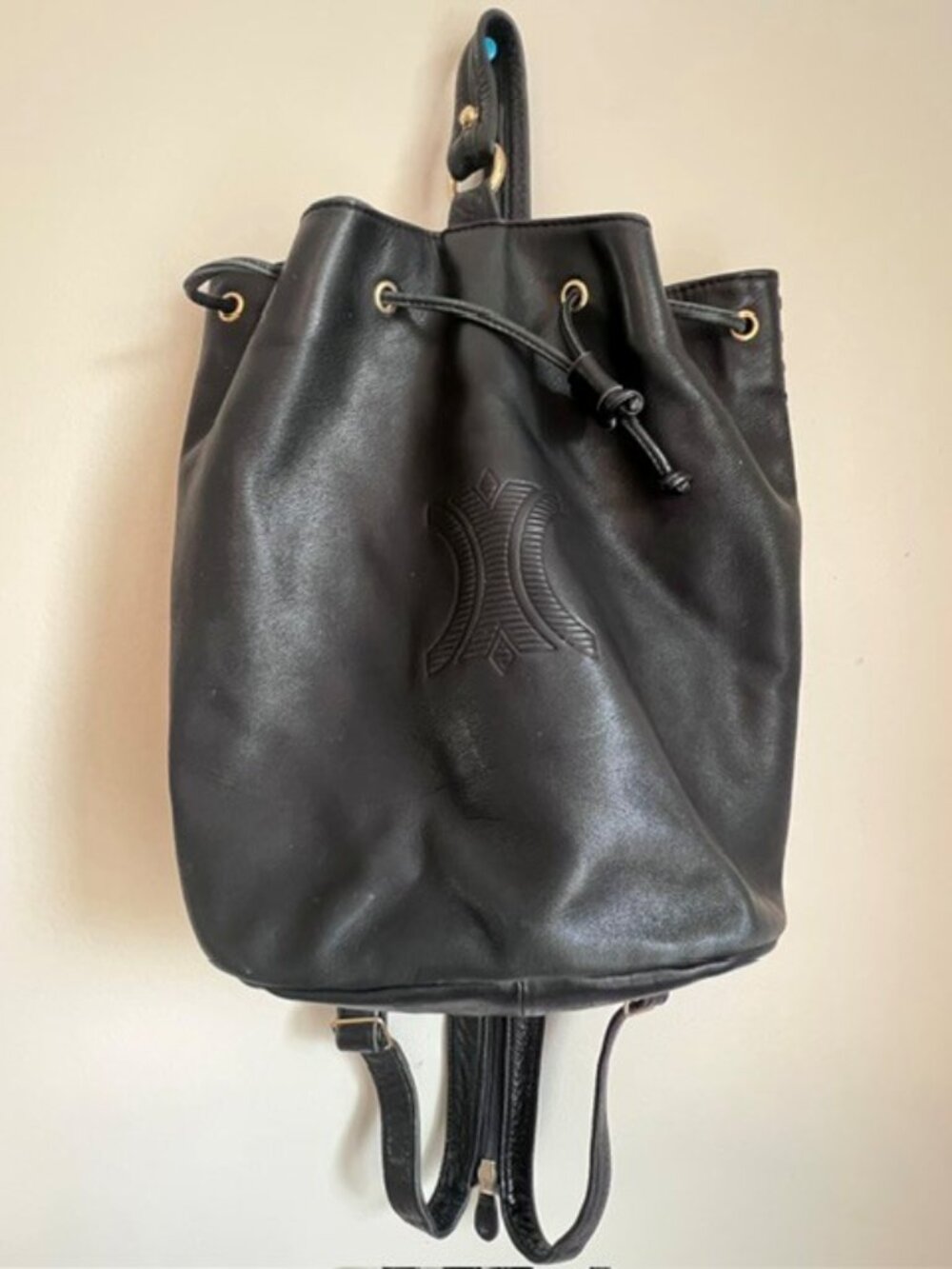 Unbranded Black Leather Backpack